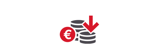 Symbol für Kostenersparnis