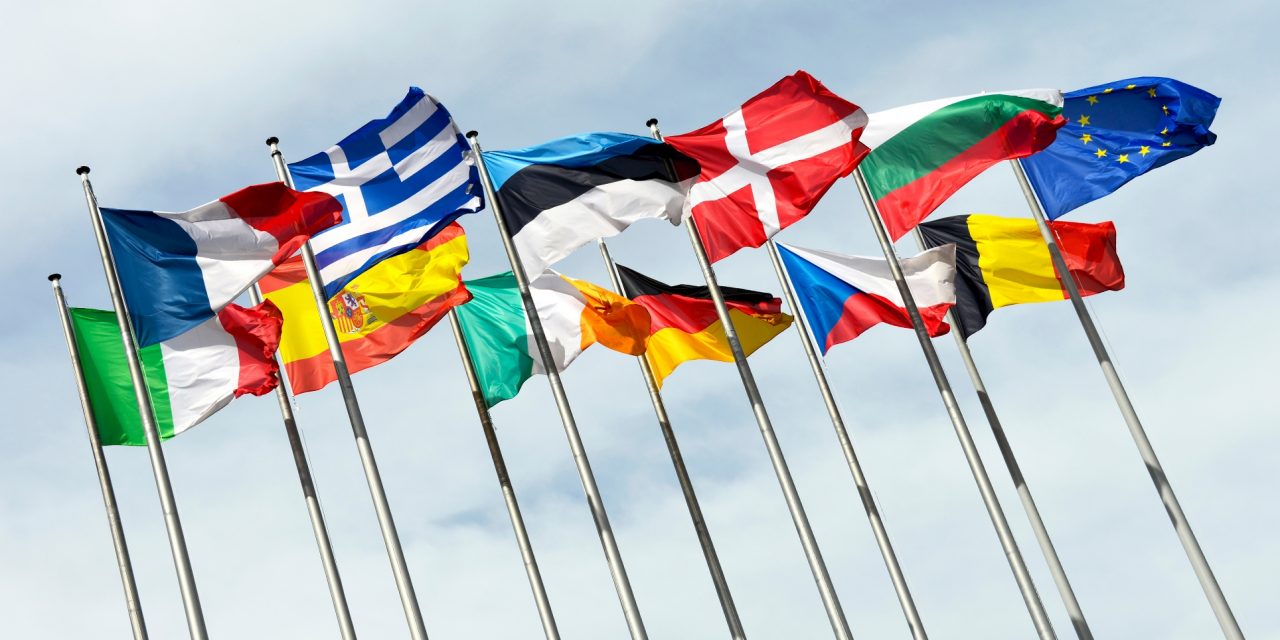 Strasbourg / France - May 10, 2012: Flags of European countries in front of the European Parliament in Strasbourg, France; Shutterstock ID 1361033954; Purchase Order: Bild Whitepaper; Job: Hilti Campaign; Client/Licensee: Hilti Deutschland AG