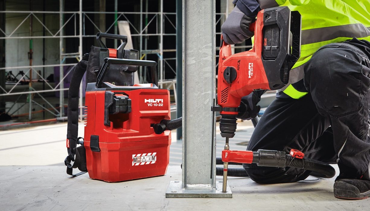 Nahezu staubfreies Arbeiten mit Hilti Akku-Staubsauger VC 10-22