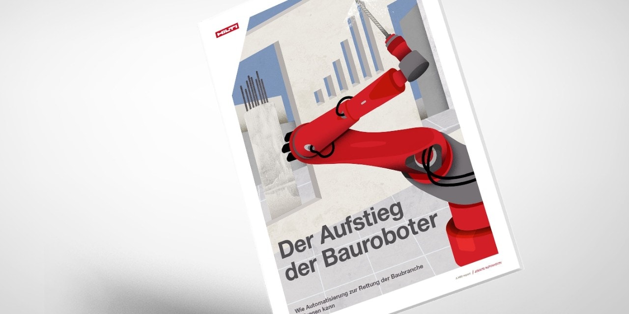 Ein Roboterarm auf einem Heft.
