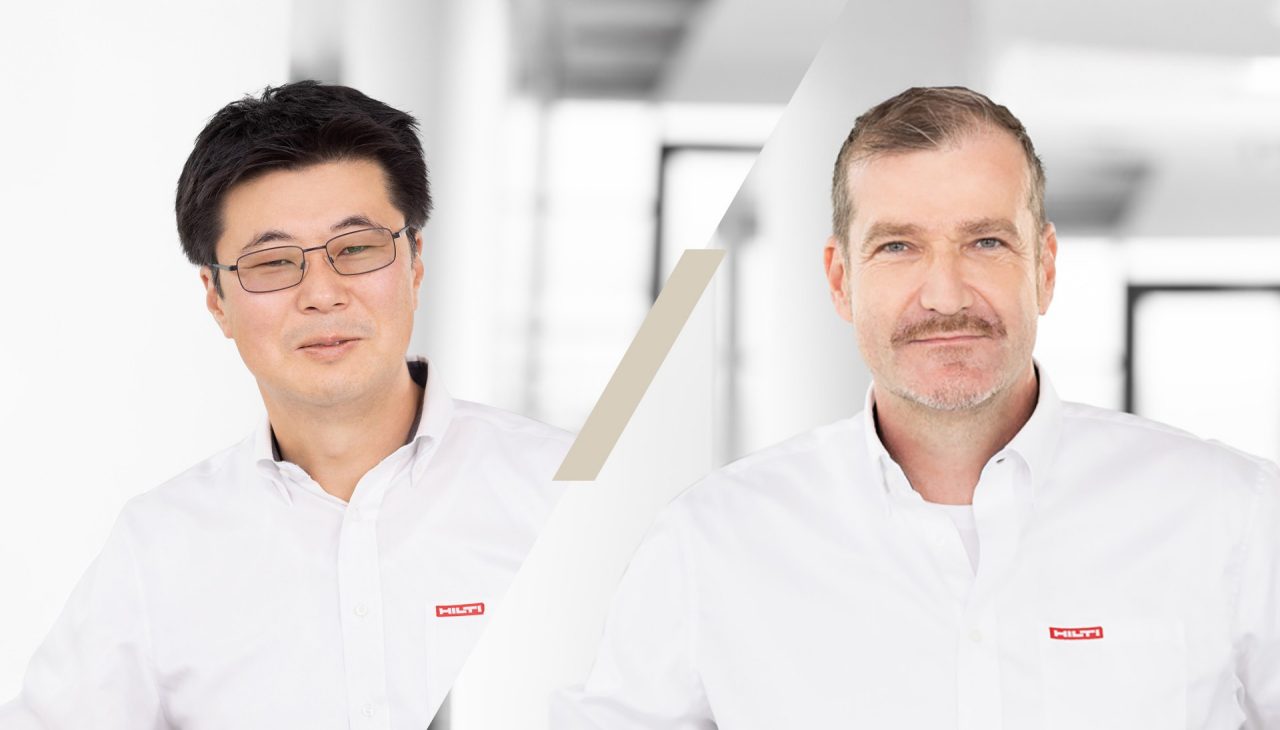 Zwei Bilder in einem, links ist Ui-Hyong Kim abgebildet, rechts ist Dr. Jörg Appl zu sehen.