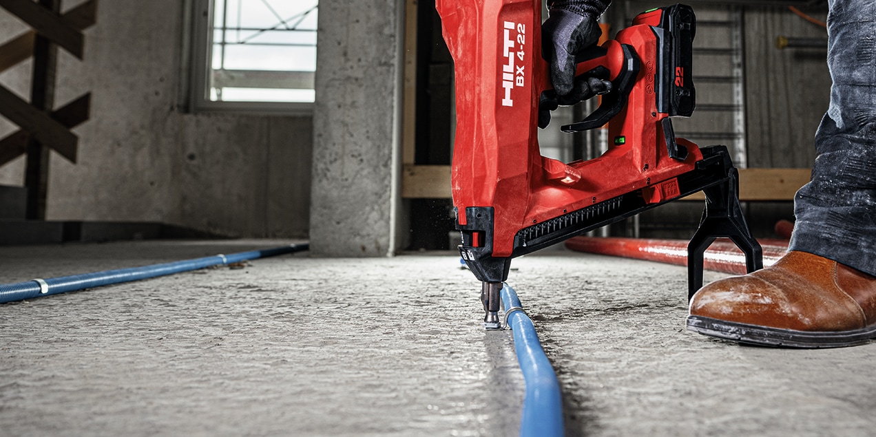 Direktbefestigung mit Hilti Nuron BX4-IF-22 Akku-Bolzensetzgerät für Beton