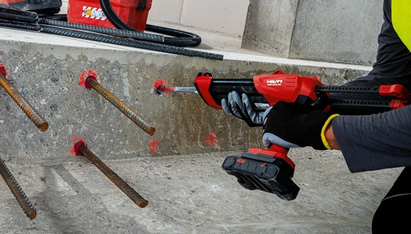 Rebar mit Hilti Nuron Akku-Auspressgerät HDE 500-22