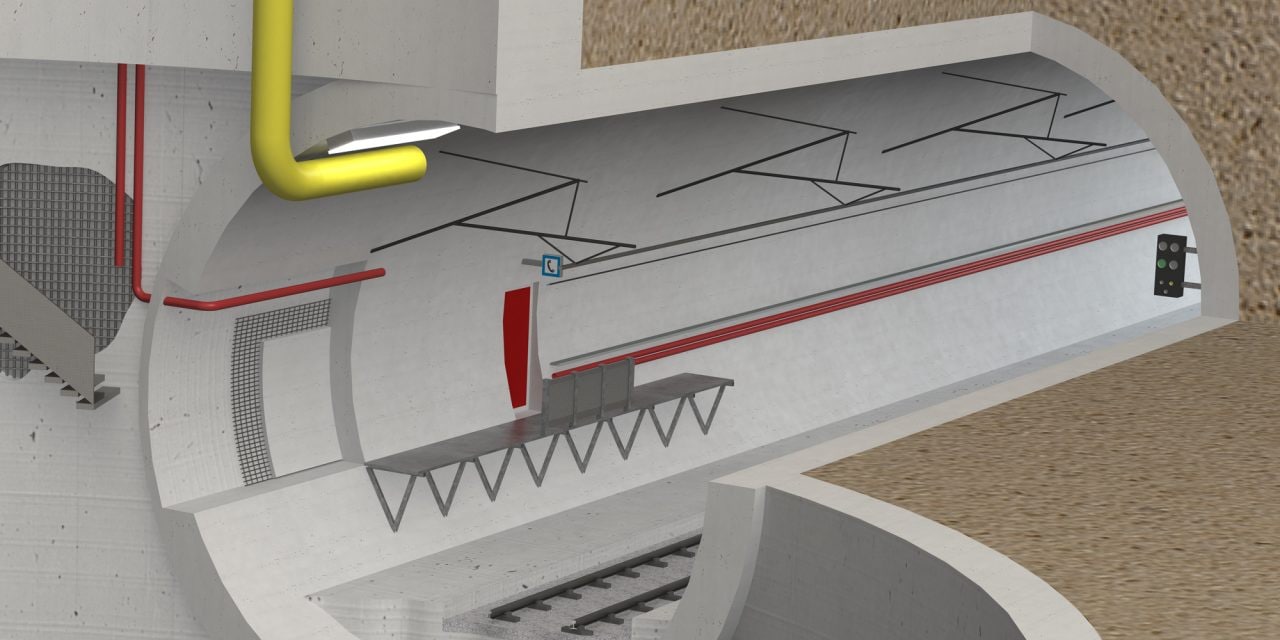Illustration von Eisenbahntunnelbausystemen