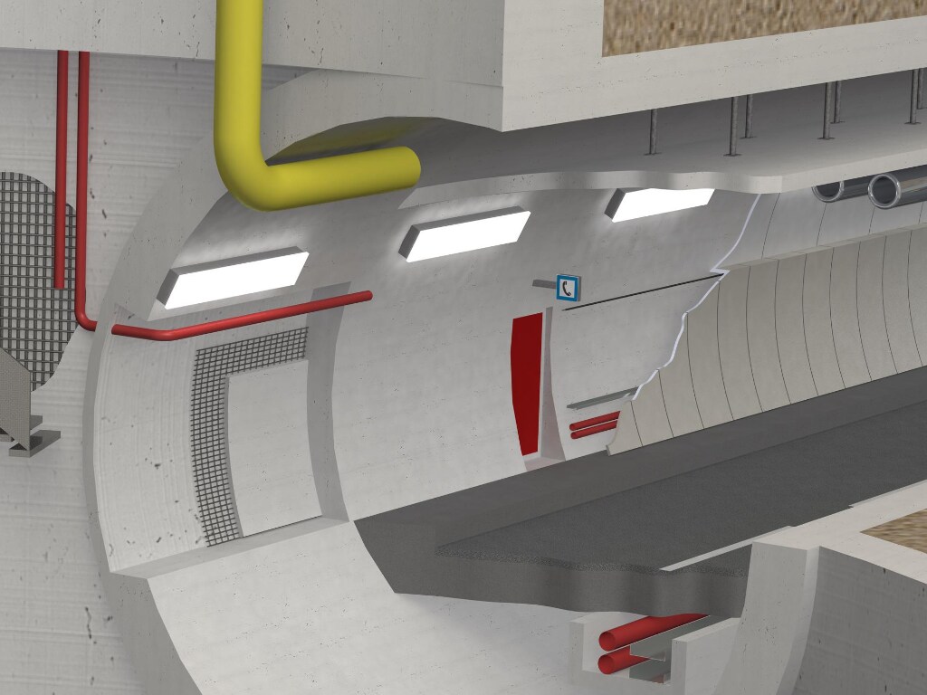 Schematische Darstellung des Tunnels
