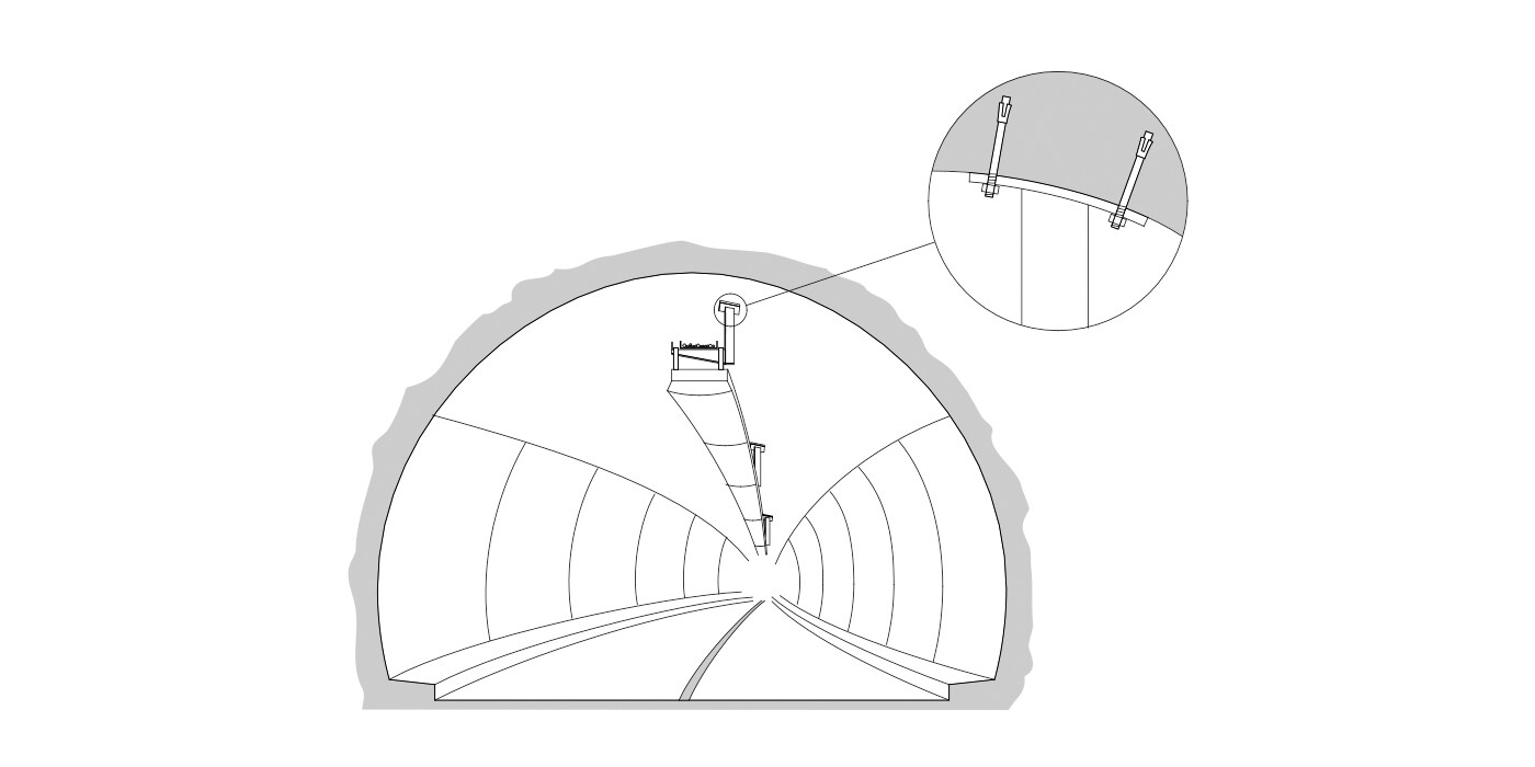 Befestigung von Licht und Signalisation