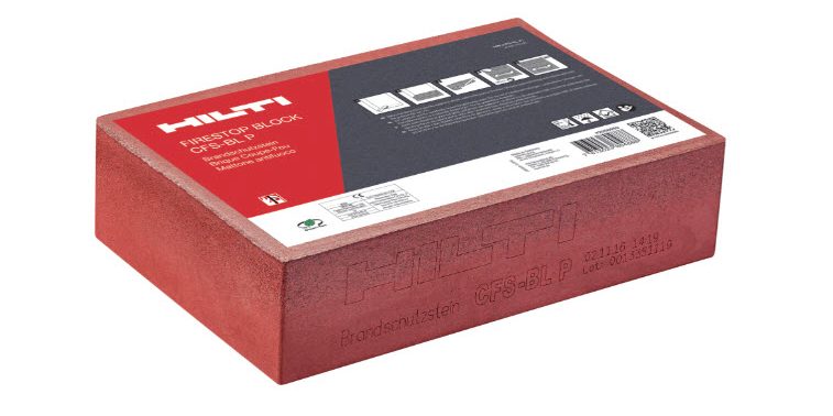 Image of a Hilti CFS-BL P firestop block 