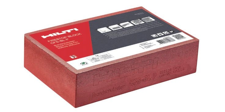 Image of a Hilti CFS-BL P firestop block 