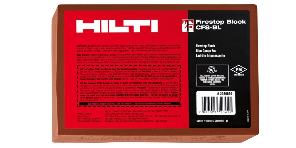 HILTI BRANDSCHUTZSTEIN