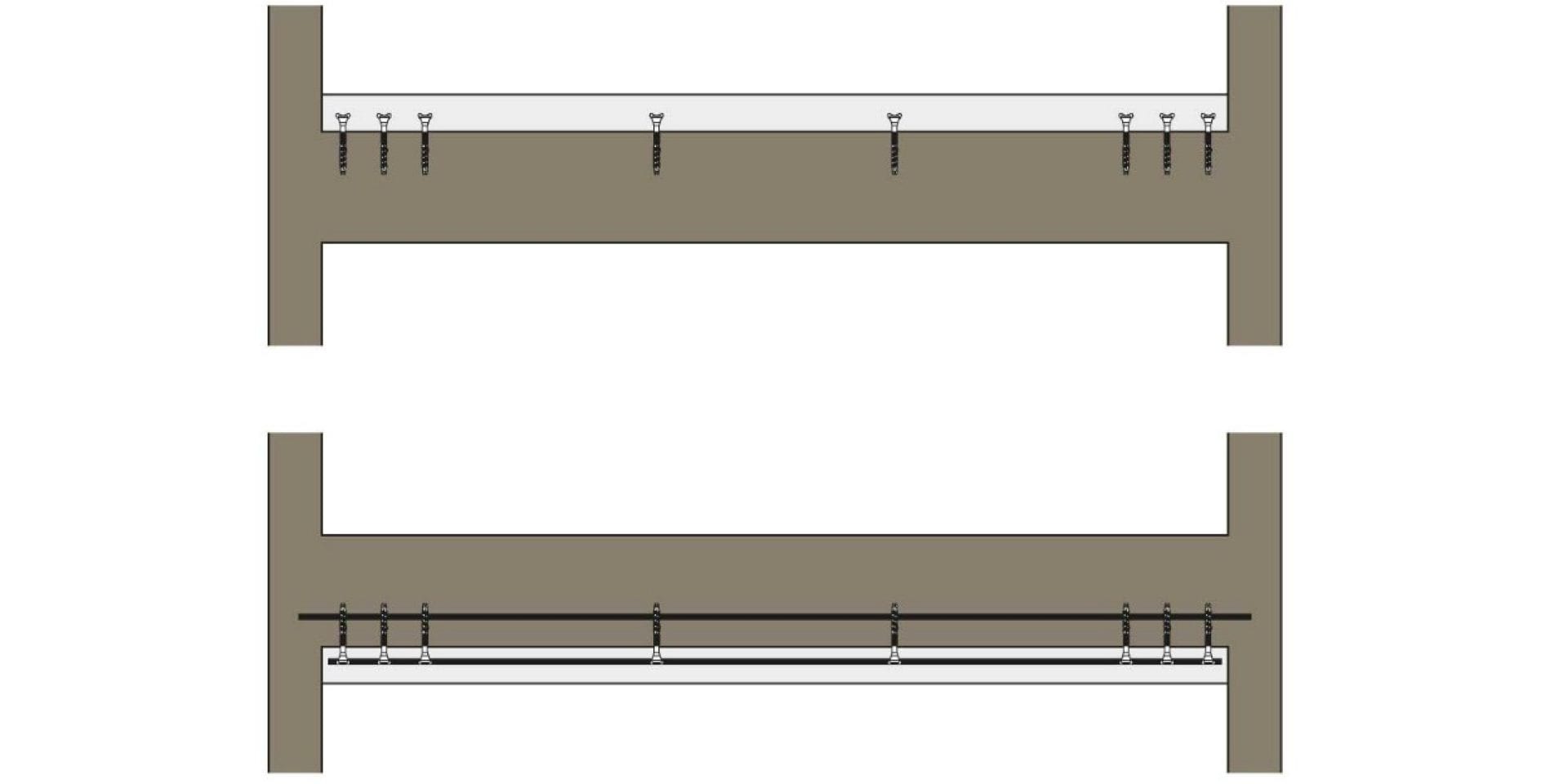 Post installed rebar concrete overlay Hilti design solution