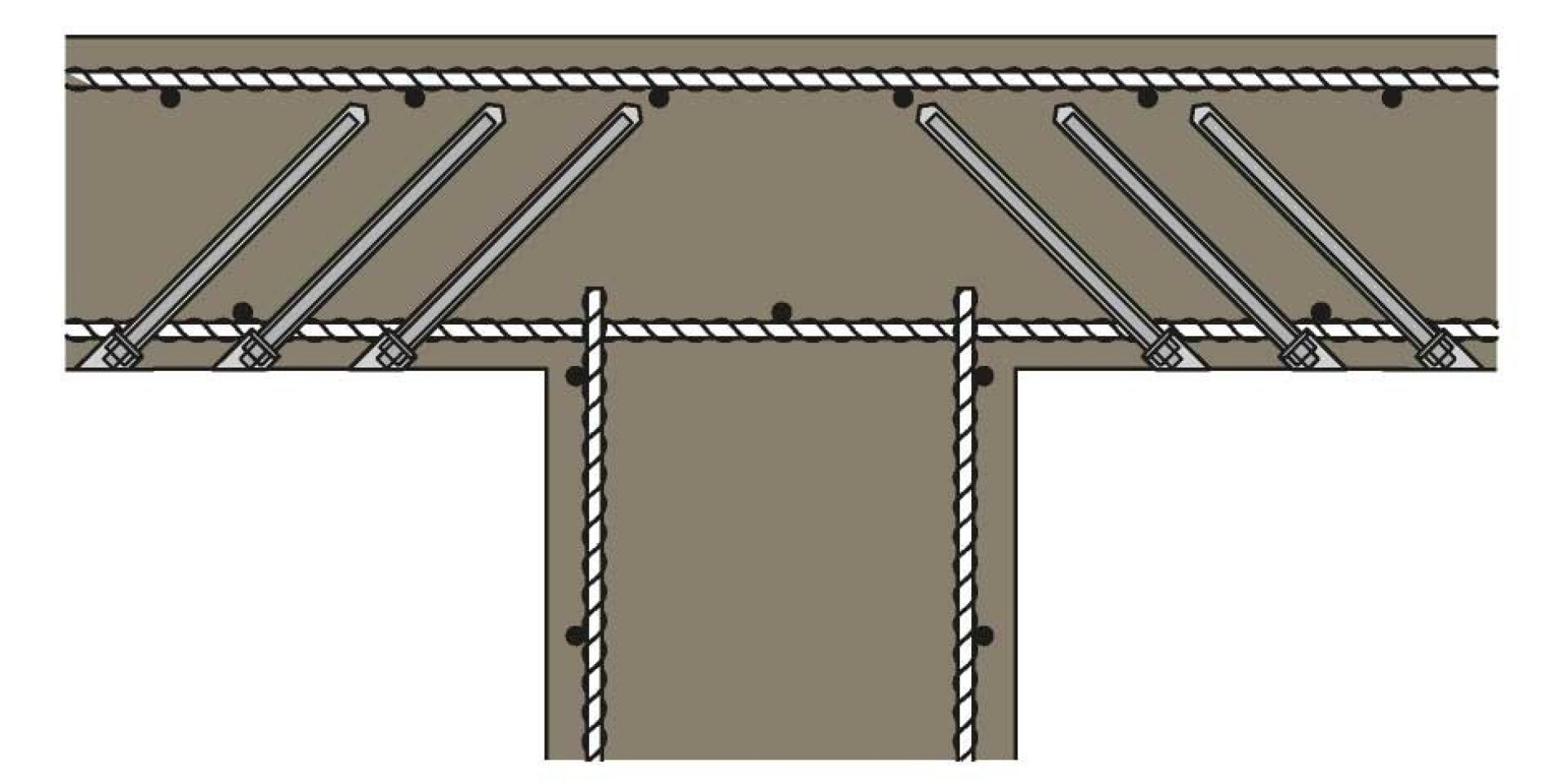 Post installed rebar shear reinforcement Hilti design solution