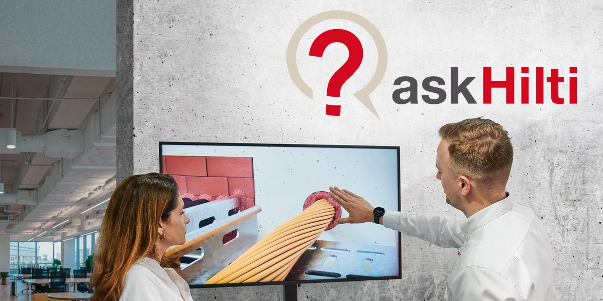 Hilti Mitarbeiter suchen Hilfe bei Ask Hilti