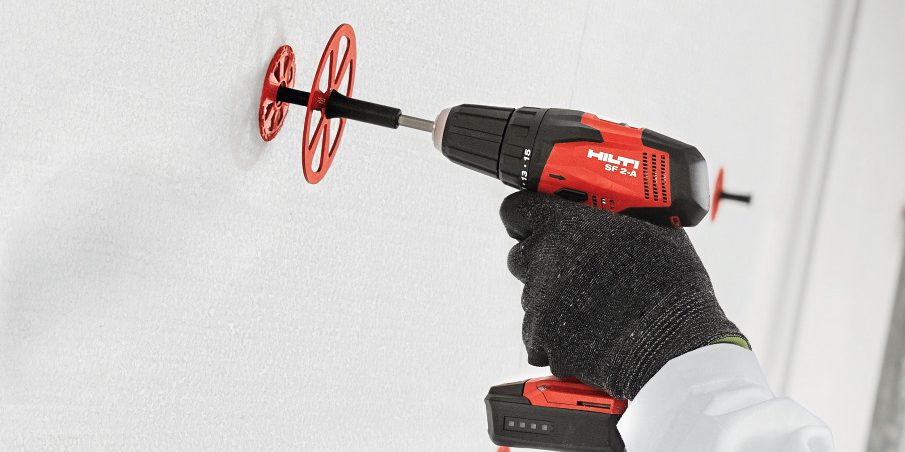 Setting process screw anchor HTR-P with setting tool SW-HTR
