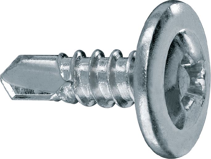S-DD 03 Z 02 Metallprofilschraube mit Tellerkopf für den Innenbereich (verzinkt) zum Befestigen von Bolzen an Profilen