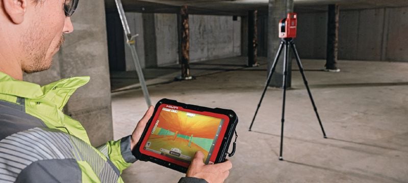 Bild 5 von 6: Hilti P3D 800 Laserscanner 3D-Laserscanner für die Realitätserfassung auf Baustellen; erstellt schnelle und genaue Punktwolken und lässt sich in gängige Bemessungssoftware integrieren Anwendungen 1