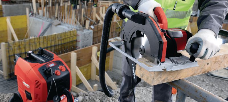 Bild 4 von 5: Handkreissäge WSC 85 Kreissäge mit kombiniertem Eintauch- und Pendelbetrieb für schwere Arbeiten mit geraden Schnitten bis 85 mm Tiefe Anwendungen 1