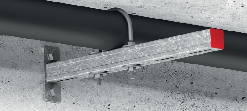 MP-UB Rundstahlbügel (metrisch) Galvanisch verzinkter Rundstahlbügel für universelle Rohranwendungen Anwendungen 1