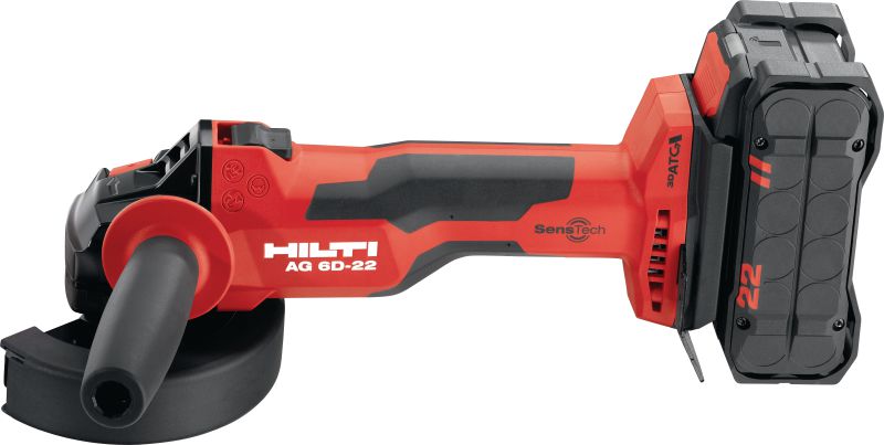 Akku-Winkelschleifer AG 6D-22 (150 mm) Leistungsstarker Akku-Winkelschleifer mit bürstenlosem Motor, SensTech-Steuerung und erweiterten Sicherheitsfunktionen für Scheiben bis 150 mm (kabellose Nuron-Geräteplattform)