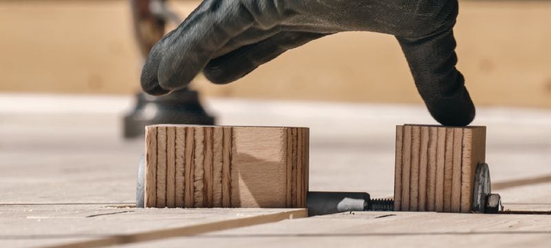 Bild 6 von 10: HTC-P2P Holzbauverbinder Holzverbindersystem zum Ausrichten und Befestigen von Brettsperrholzplatten im Massivholzbau Anwendungen 1