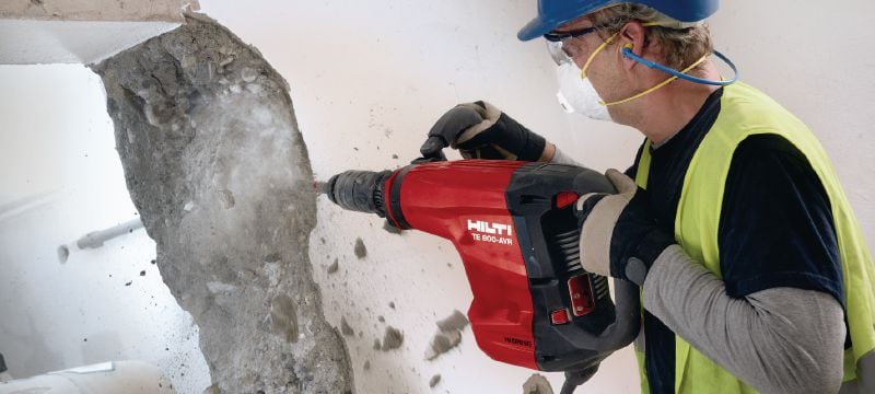 TE 800-AVR Betonabbruchhammer Sehr leistungsstarker Abbruchhammer TE-S für schwere Meißelarbeiten in Beton, mit aktiver Vibrationsreduzierung (AVR) Anwendungen 1