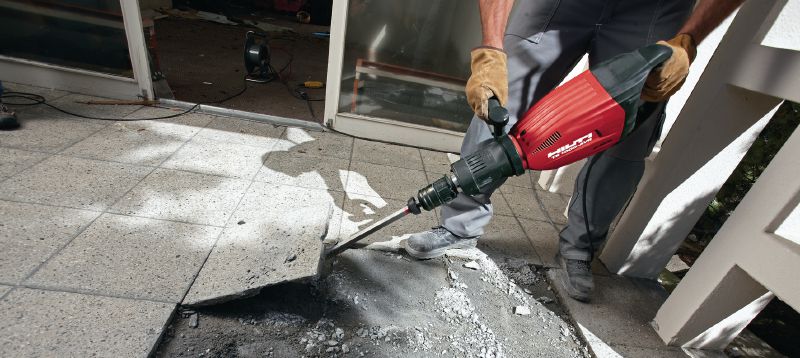 TE-S TI Fliesenmeißel Selbstschärfende TE-S Fliesenmeißel zum Abtragen von Oberflächen Anwendungen 1