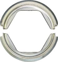 Gehen Sie zu Folie 2 von 6: DIN-Kabelpresseinsätze 6T für Kupfer DIN-Pressbacken mit 6 Tonnen Presskraft für Laschen und Verbinder aus Kupfer bis 300 mm²