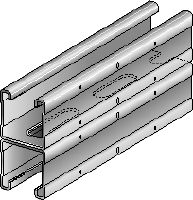 MQ-41D-R Montageschiene Doppel-Montageschiene Edelstahl (A4) für mittelschwere Anwendungen