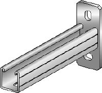 MQK-41/3 Konsole Verzinkte Konsole mit einfacher MQ Profilschiene (41 mm hoch, 3 mm dick)