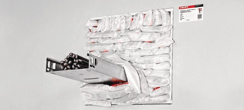 Bild 5 von 8: Brandschutzkissen CFS-CU Vorgeformte Brandschutzkissen zum Abdichten vorübergehender oder dauerhafter Brandschutzdurchführungen Anwendungen 1