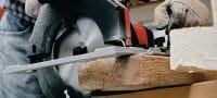 Gehen Sie zu Folie 2 von 5: Handkreissäge WSC 85 Kreissäge mit kombiniertem Eintauch- und Pendelbetrieb für schwere Arbeiten mit geraden Schnitten bis 85 mm Tiefe Anwendungen 1