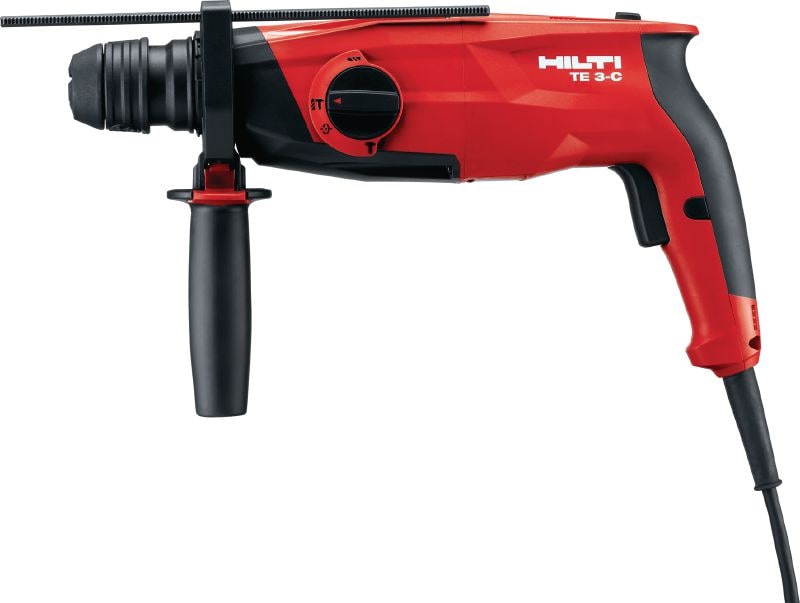 Bohrhammer TE 3-C Leistungsstarker SDS plus Kabel-Bohrhammer mit drei Funktionen (Schlagbohren, Bohren ohne Schlag und Meißeln)