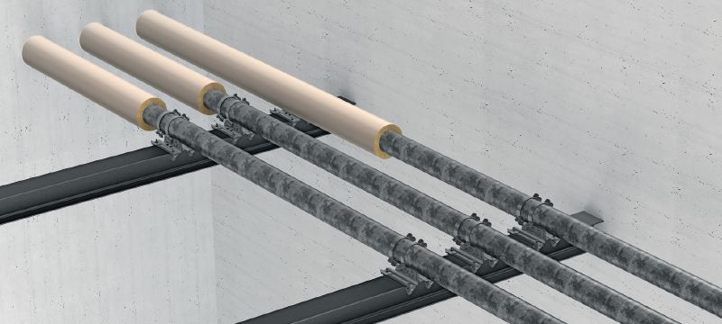 MP-PS Festpunktverbinder für Stahlträger Trägerverbinder zur Befestigung von MP-PS Rohrschuhen an Stahlträgern