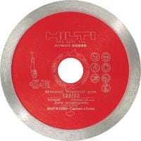 Folie 1 von 3 (selected): SPX Diamanttrennscheibe für weiche Fliesen Diamanttrennscheibe der Ultimate-Leistungsklasse mit besonders hoher Schnittleistung in weichen Fliesen, z. B. aus Keramik und Marmor