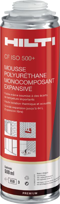 Isolierschaum mit hoher Ergiebigkeit CF ISO 500+ Mehrzweck-Isolierschaum mit hoher Ergiebigkeit zur Steigerung der Produktivität in einem großen Temperaturbereich