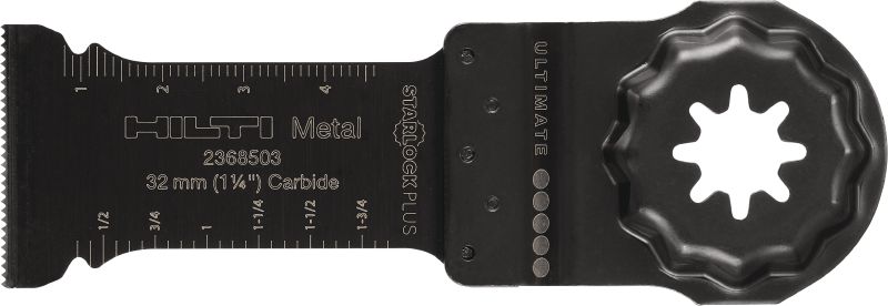 Bild 1 von 1: Tauchschnitt-Sägeblatt für das Multitool (Hartmetall) Tauchschnitt-Sägeblatt aus Hartmetall für das oszillierende Multitool, für Tauchschnitte durch Metall und Edelstahl