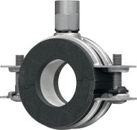 Folie 1 von 6 (selected): MRP-RPC Kälterohrschelle mit Schnellverschluss Galvanisch verzinkte Kälterohrschelle mit einer Dämmschichtstärke von 19 mm