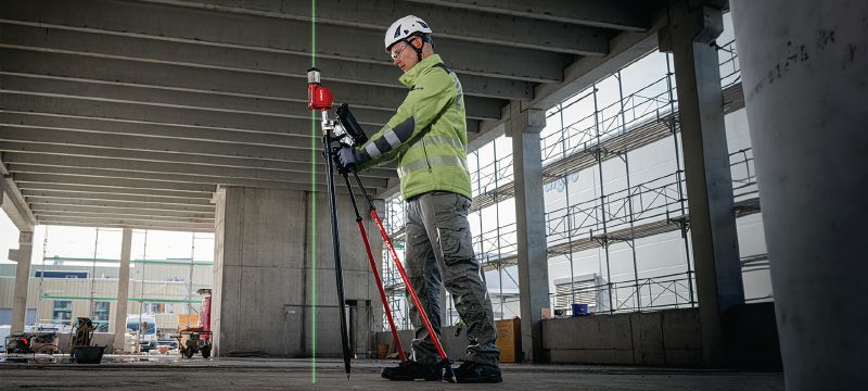 PM 2-PG / POA 70 Absteck-Punktlaser Selbstnivellierender Absteck-Punktlaser für einfachere und genauere Bemessungen mit Ihrer Totalstation Anwendungen 1