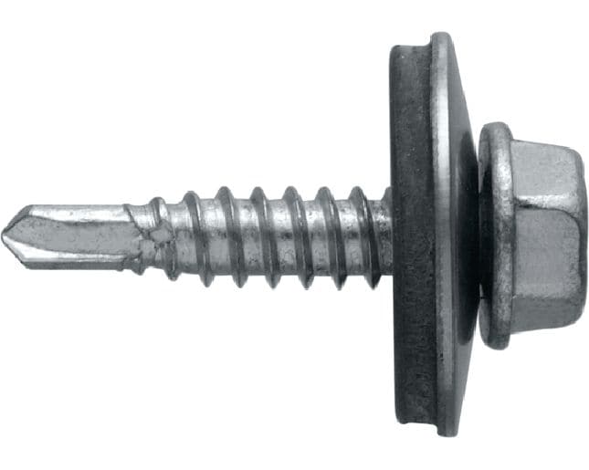 Metallbau-Selbstbohrschrauben S-MD 61 S Selbstbohrschraube (A2 Edelstahl) mit 19-mm-Unterlegscheibe für dünne Metall-Metall-Befestigungen (bis 2 mm)