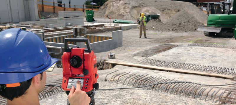 Totalstation POS 18 Präzise Totalstation für den Zweimannbetrieb mit einer Winkelmessgenauigkeit von 3  Anwendungen 1