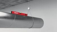 Set: MW-EB L Kabelsicherung mit Drahtseil, Ringende Drahtseil mit vormontiertem Gewindering und verstellbarer Sicherung zum Abhängen von Vorrichtungen an Beton und Stahl Anwendungen 1