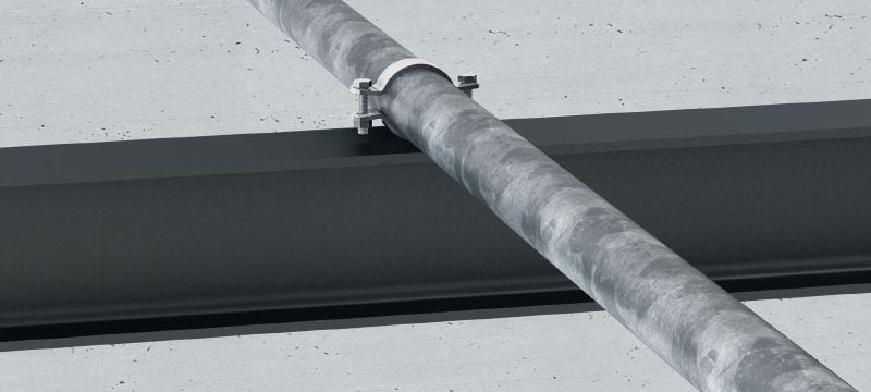 MP-I-2 Rohrschelle schweißbar Rohrschelle aus Schwarzstahl für schwere Industrieanwendungen Anwendungen 1