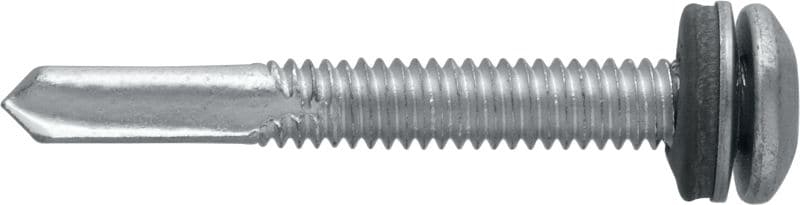 Bild 1 von 1: Metallbau-Selbstbohrschrauben S-MD 35 PS Selbstbohrschraube mit Linsenkopf (A2 Edelstahl) mit 12-mm-Unterlegscheibe für dicke Metall-Metall-Befestigungen (bis 15 mm)