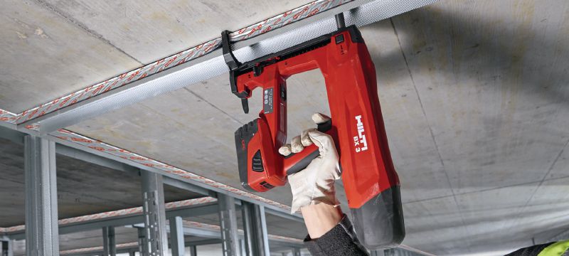 Brandschutz-Abdichtbahn CFS-TTS E (für Trockenbauschienen) Schnell, einfach und sauber vorgeformte Brandschutzlösung für Leichtbauwandfugen und Durchbiegungen an der Oberseite von Wänden Anwendungen 1