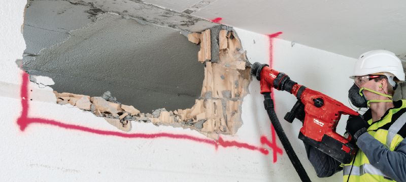 Bild 2 von 3: TE-YX FM Flachmeißel Selbstschärfende SDS Max (TE-Y) Flachmeißel für kontrollierte Abbrucharbeiten in Beton und Mauerwerk Anwendungen 1