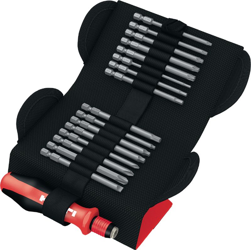 Bit-Set S-BS Hand-Schraubendreher im Beutel mit austauschbaren Bits zur manuellen Befestigung von Schrauben