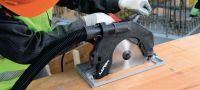 Gehen Sie zu Folie 5 von 5: Handkreissäge WSC 85 Kreissäge mit kombiniertem Eintauch- und Pendelbetrieb für schwere Arbeiten mit geraden Schnitten bis 85 mm Tiefe Anwendungen 4