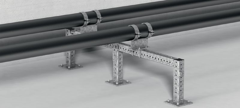 MIC-C-DH Grundplatte Feuerverzinkte Grundplatte zur Befestigung von MI-90 Montageträgern auf Beton; für schwere Anwendungen Anwendungen 1