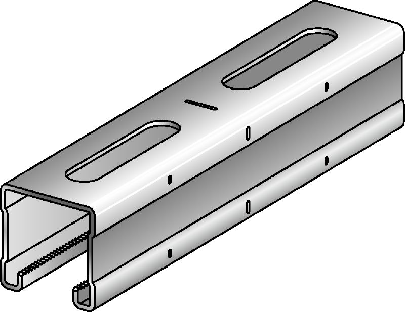 MQ-41-HDG plus Montageschiene Feuerverzinkte (HDG plus) Montageschiene für mittelschwere Anwendungen