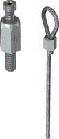 Set: MW-LP CL Schienensicherung mit Drahtseil, Schlaufenende Set: MW-LP CL Schienensicherung mit Drahtseil, Schlaufenende