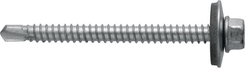 Metallbau-Selbstbohrschrauben S-MD 63 S Selbstbohrschraube (A2 Edelstahl) mit 19-mm-Unterlegscheibe für mitteldicke Metall-Metall-Befestigungen (bis 6 mm)